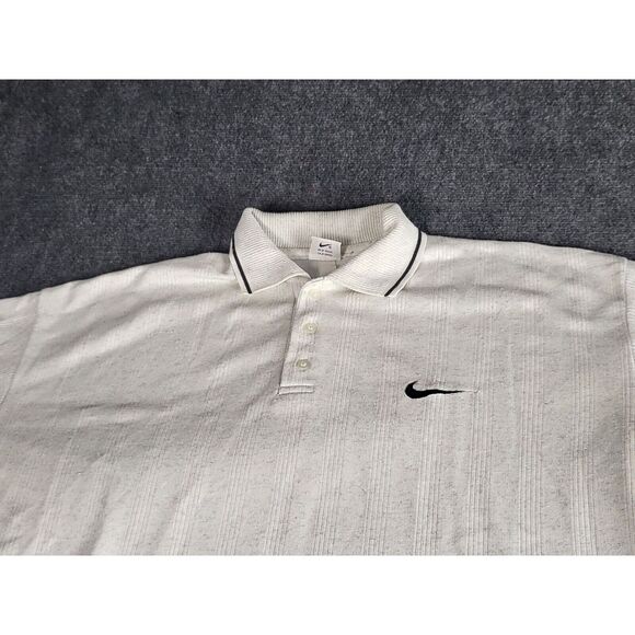 Vintage Nike Polo‎ Shirt Men Sz XL White 90S Golf Preppy Athleisure Workwear - Picture 2 of 7